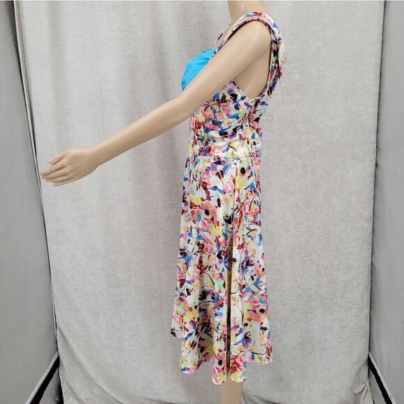 Lindy Bop Ophelia Kaleidoscope Dress 50s Inspired Rockabilly Whimsical Pin-Up - Picture 4 of 13